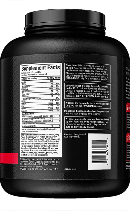 NITRO TECH WHEY PROTEIN 181-Kg VANILLA FLAVOUR