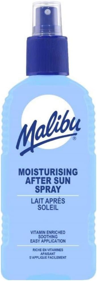 Malibu Sun After Sun Care Moisturising & Vitamin Enriched Spray, 200ml Cooling & Soothing, Aloe Vera, Vitamin E & Allantoin, Hydrating for Sun-Exposed Skin