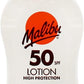 Malibu Sun SPF 50 Lotion, Very High Protection Sun Cream, Water Resistant, Vitamin E and Aloe Vera Extract, 100ml