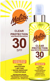 Malibu Sun SPF 30 Clear Spray Sunscreen, High Protection, Dry Feel, Water Resistant, 250ml