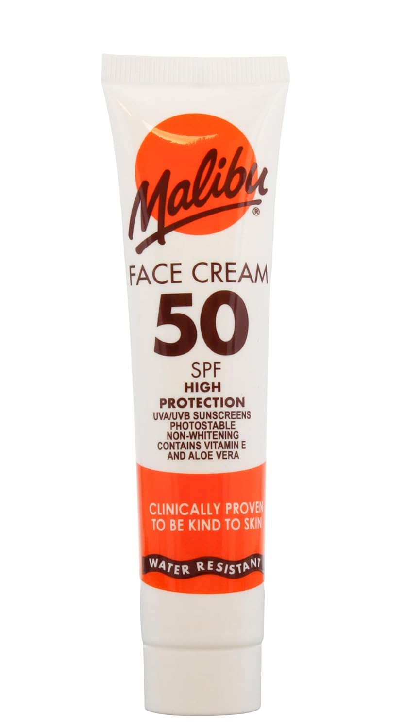 Malibu Sun SPF 50 Face Cream, Vitamin Enriched Face Sun Cream, 40ml