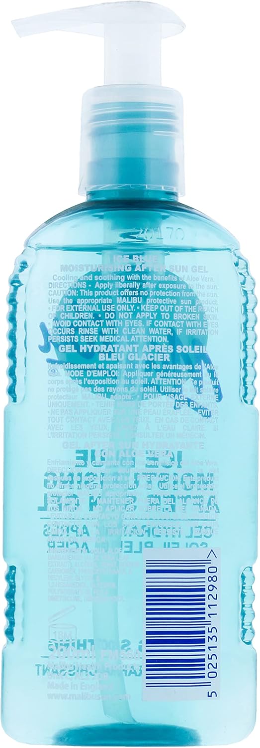 Malibu Sun After Sun Care, Cooling and Soothing Moisturising Gel, Aloe Vera, 200ml