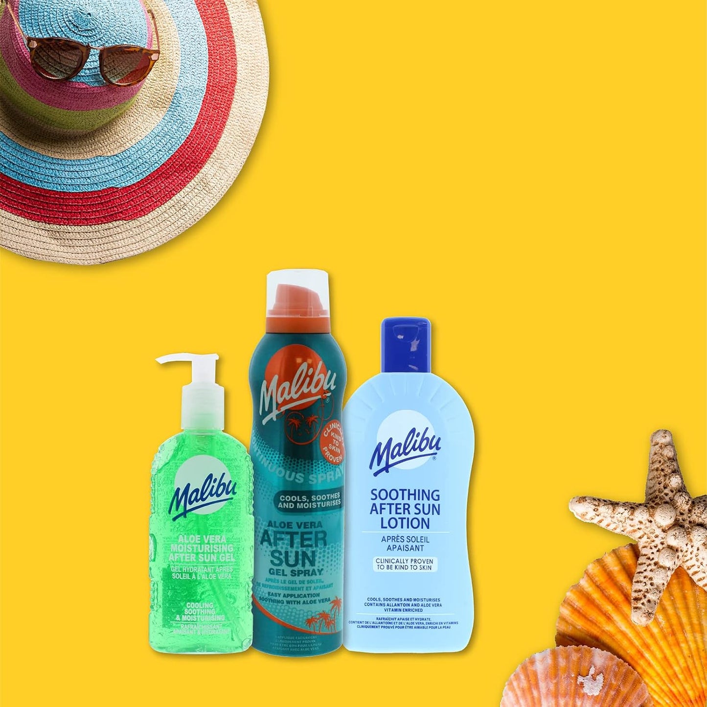 Malibu Sun After Sun Care, Cooling and Soothing Moisturising Gel, Aloe Vera, 200ml