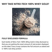 MuscleTech NitroTech 100% Whey Gold Protein Powder.