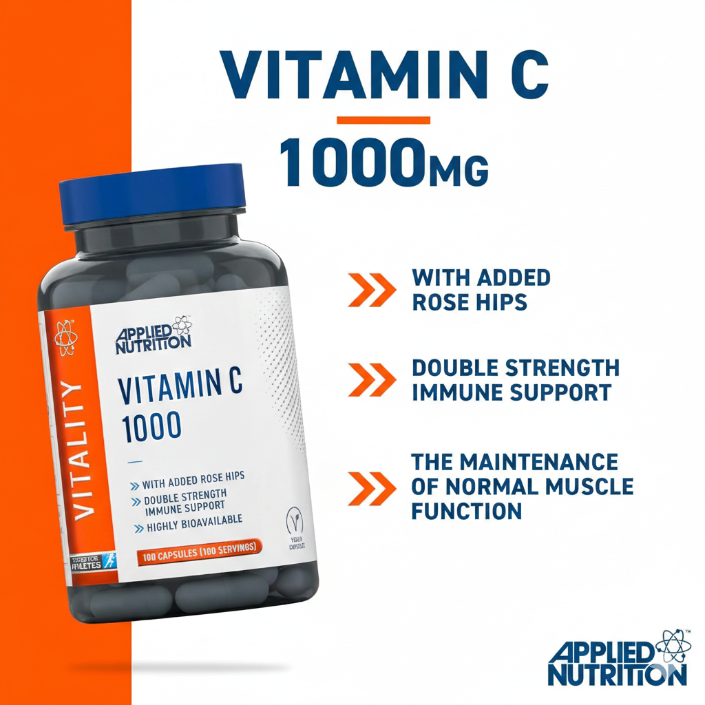 Applied Nutrition - Vitamin C-1000 with Rose HIPS - (100 Capsules)