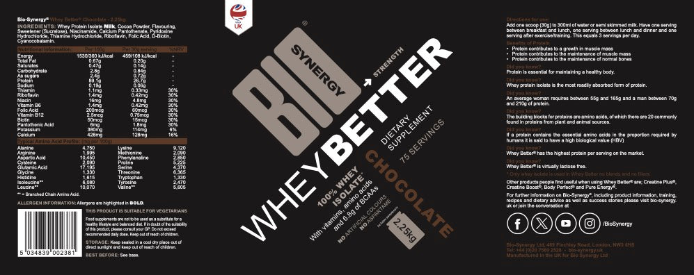 BIO-SYNERGY WHEY BETTER ISOLATE (King Of The Protein)