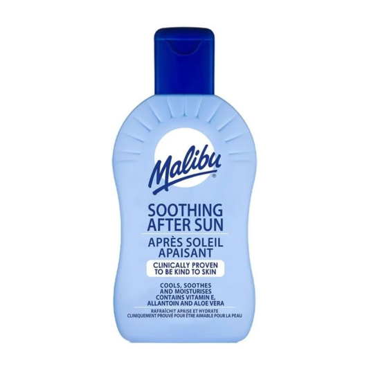 Malibu Sun After Sun Soothing Moisturising Lotion, Vitamin Enriched 200ml Cooling & Hydrating, Aloe Vera, Vitamin E & Allantoin, For Sun-Exposed Skin, Travel Friendly