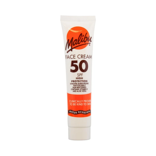 Malibu Sun SPF 50 Face Cream, Vitamin Enriched Face Sun Cream, 40ml