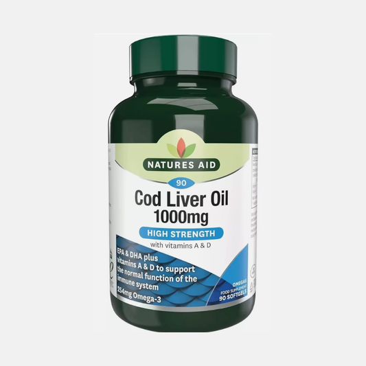 Natures Aid Cod Liver Oil 1000mg High Strength