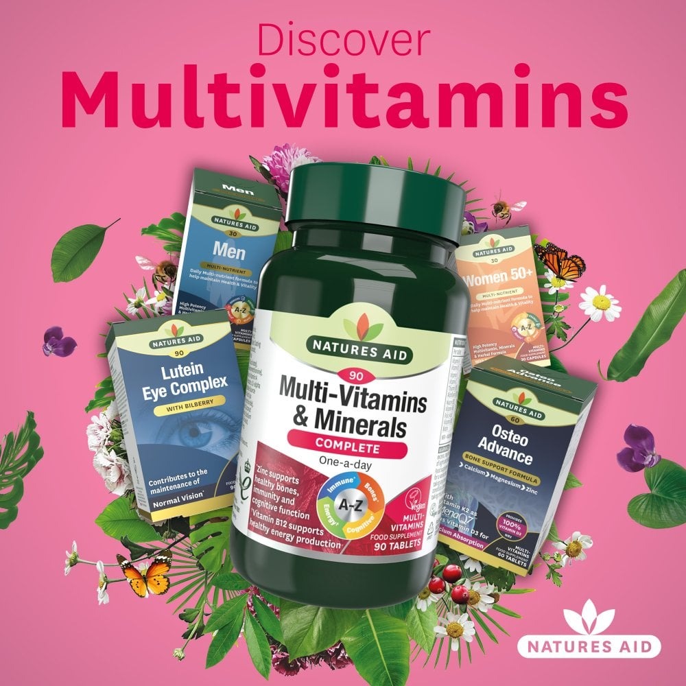 Natures Aid Complete Multi-Vitamins & Minerals 90 Tablets