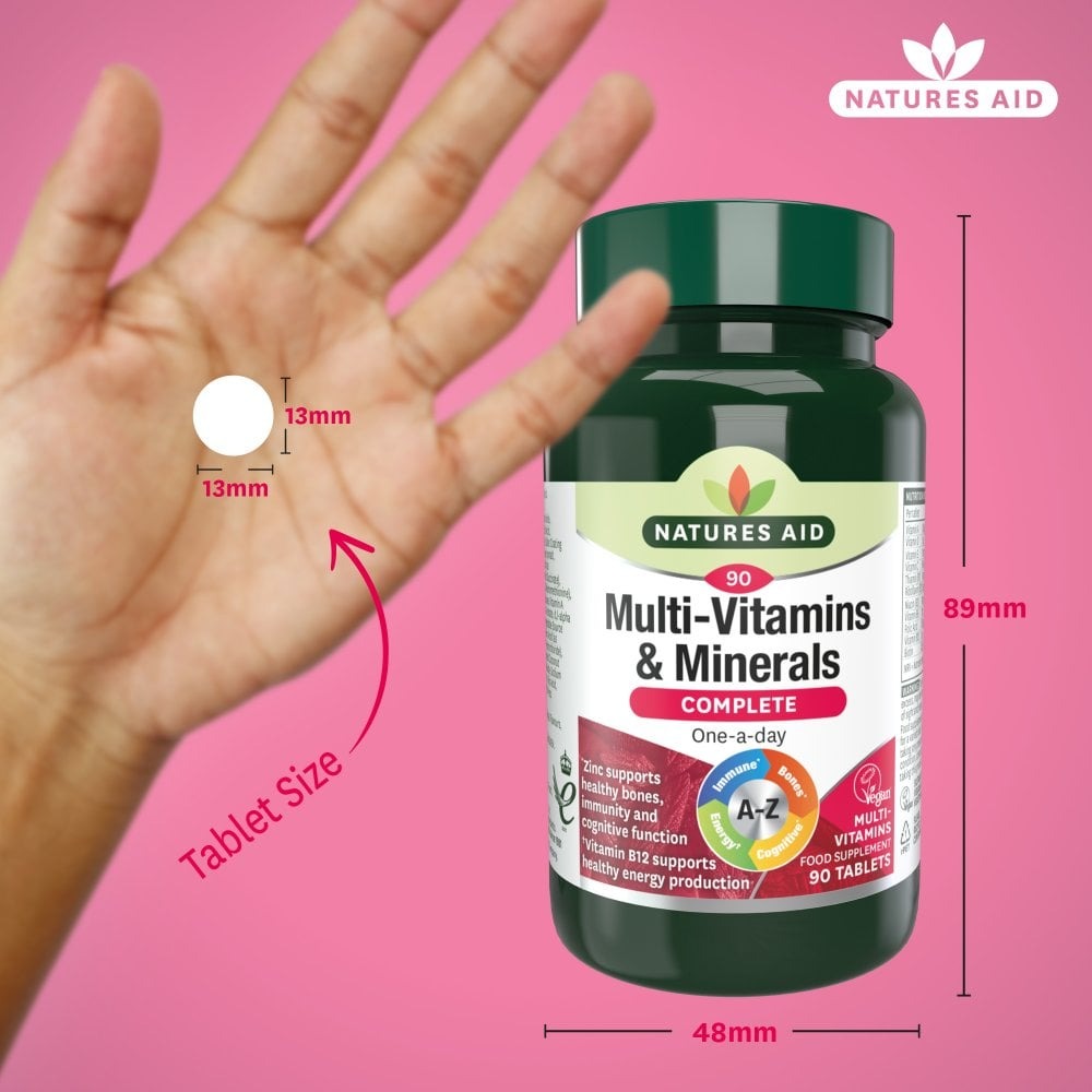Natures Aid Complete Multi-Vitamins & Minerals 90 Tablets