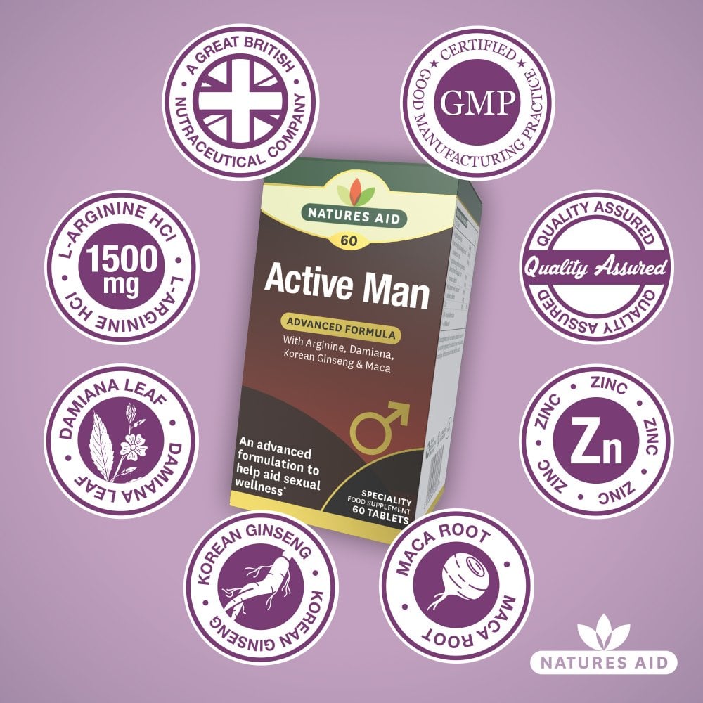 NATURES AID Active Man 60 Tablets