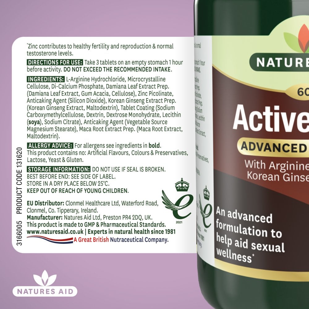 NATURES AID Active Man 60 Tablets