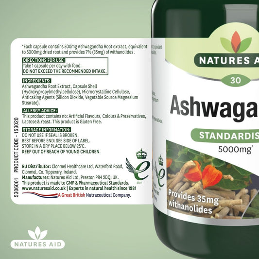 Natures Aid Ashwagandha 5000mg