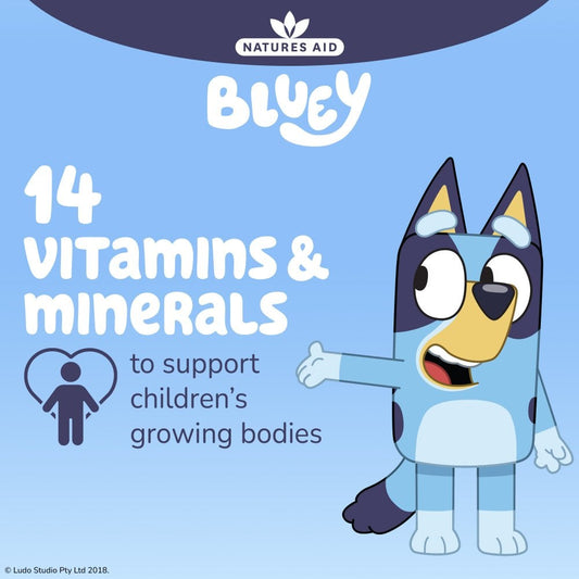 Natures Aid Bluey Multivitamin Strawberry Flavour Gummies 30 Gummies
