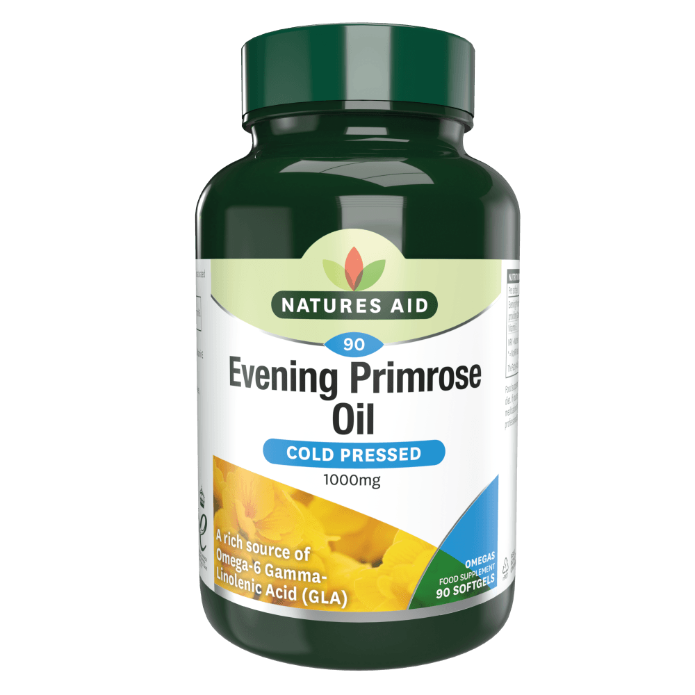 NATURES AID Evening Primrose Oil (Cold Pressed - 90 Softgels) 1000mg