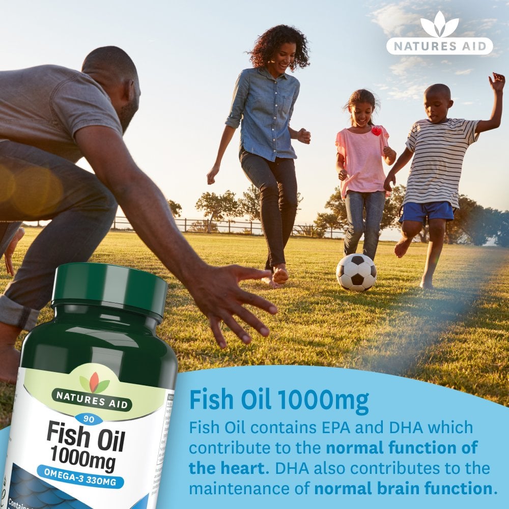 NATURES AID Fish Oil 1000mg 180 Softgels