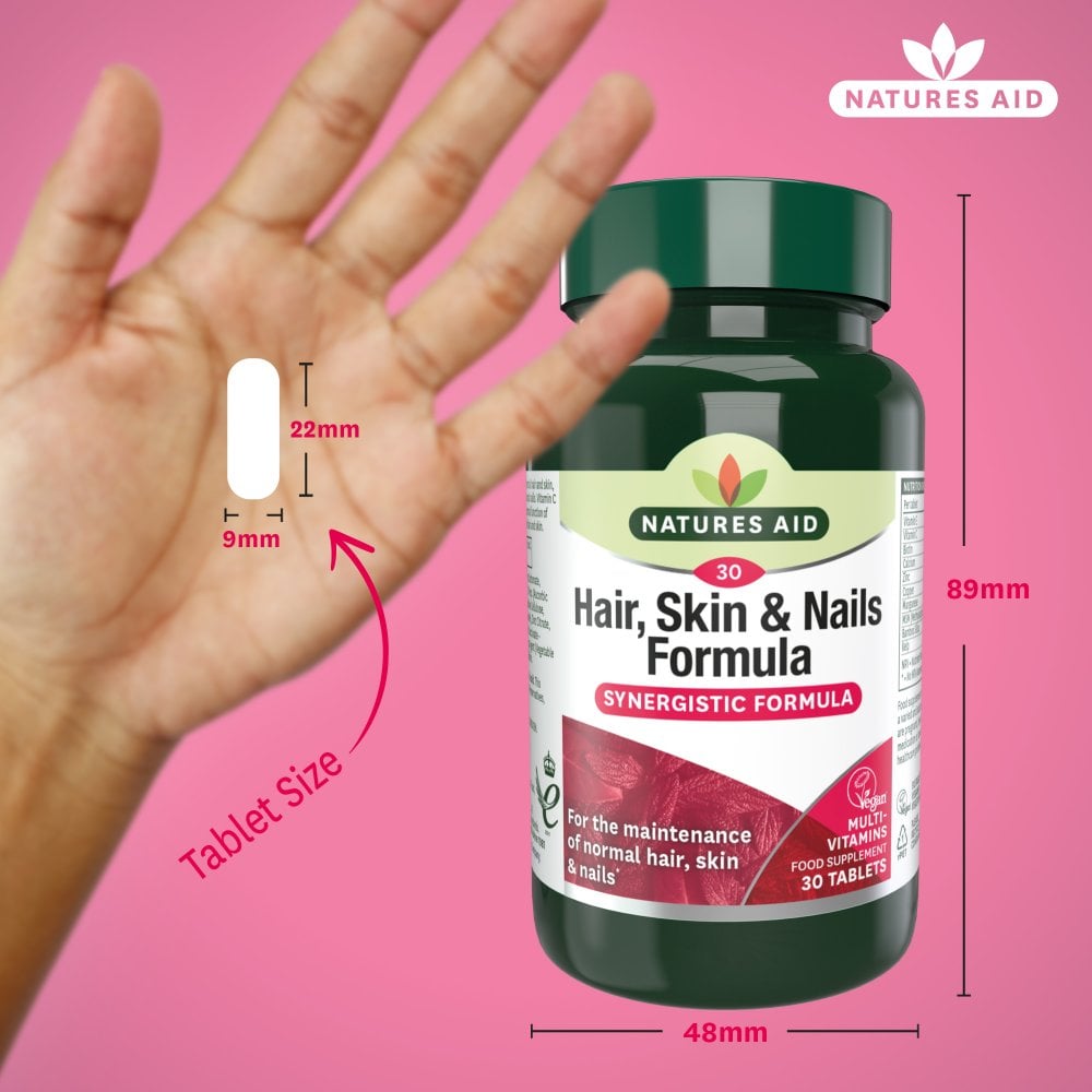 Natures Aid Hair, Skin and Nails Formula 30 Tablets