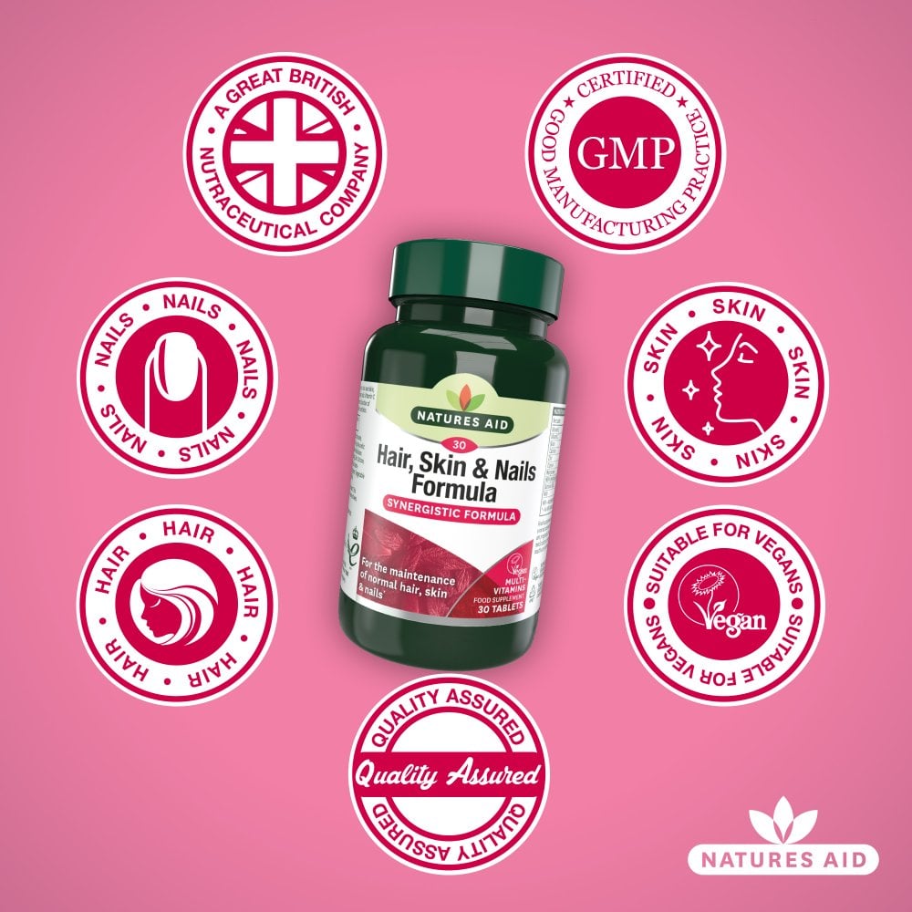 Natures Aid Hair, Skin and Nails Formula 30 Tablets