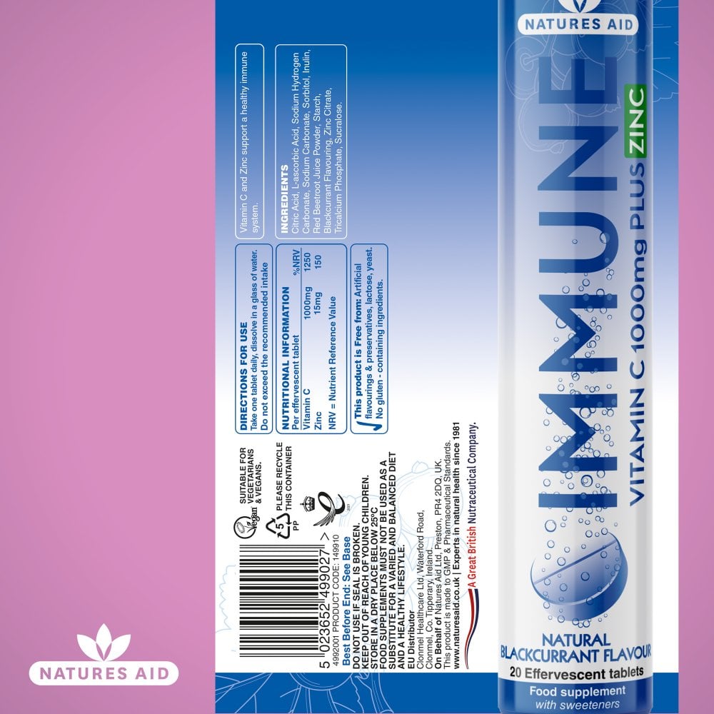 Natures Aid Immune Effervescent 1000mg