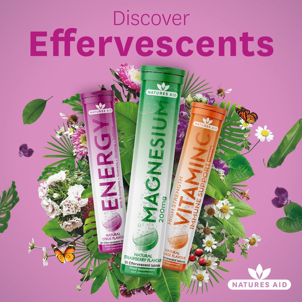 Natures Aid Magnesium Effervescent 200mg