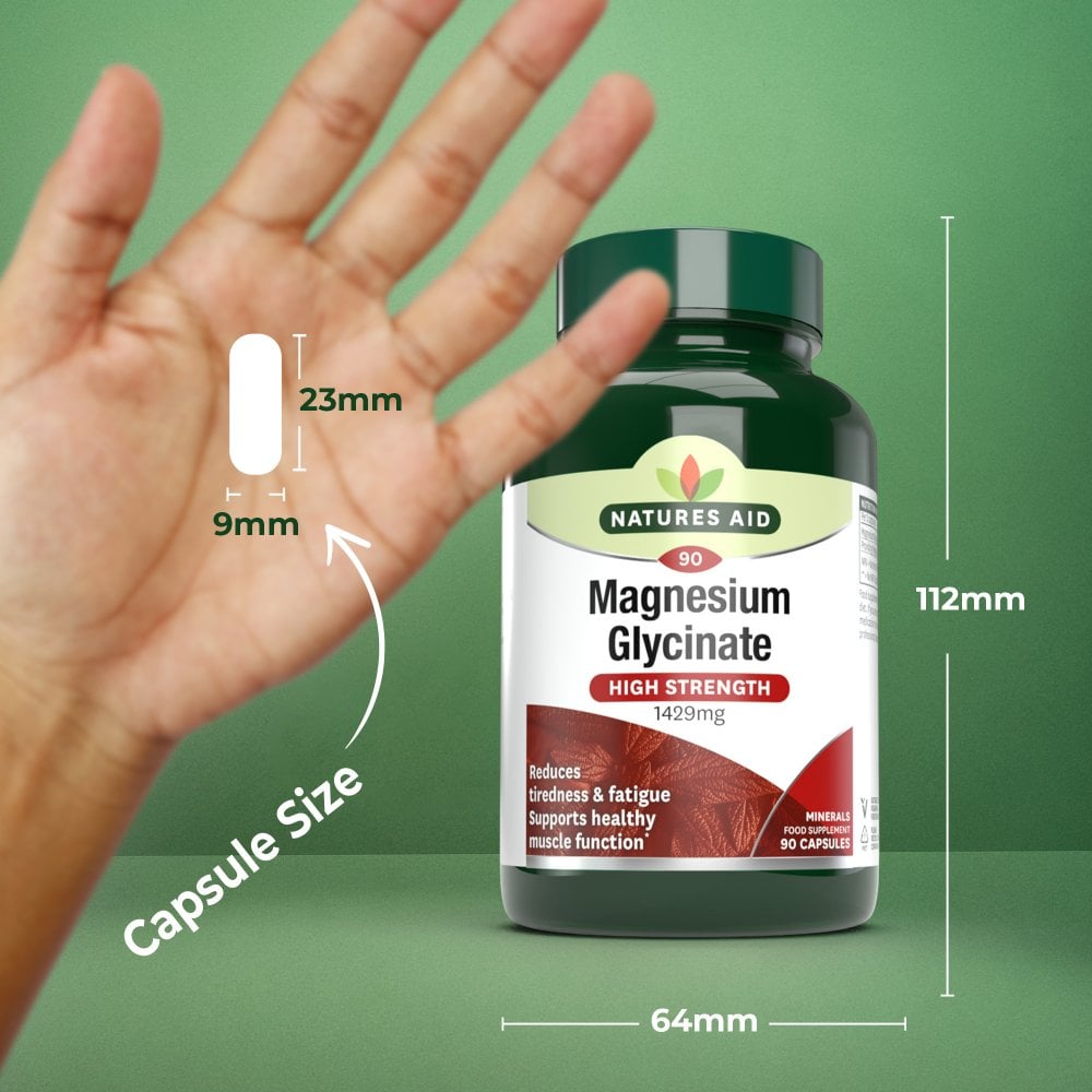 Natures Aid Magnesium Glycinate 1429 mg 90 Tablets