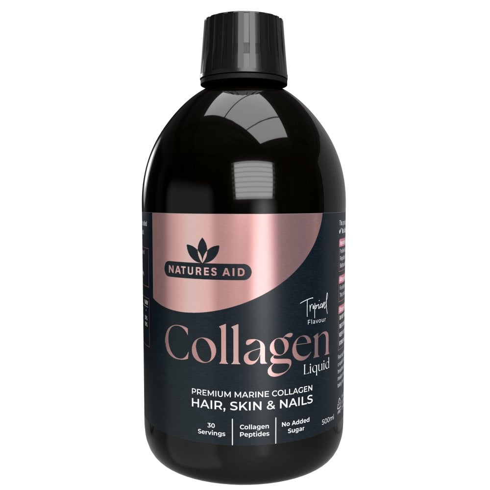 Natures Aid Marine Collagen Liquid 5000mg - Tropical 500ml
