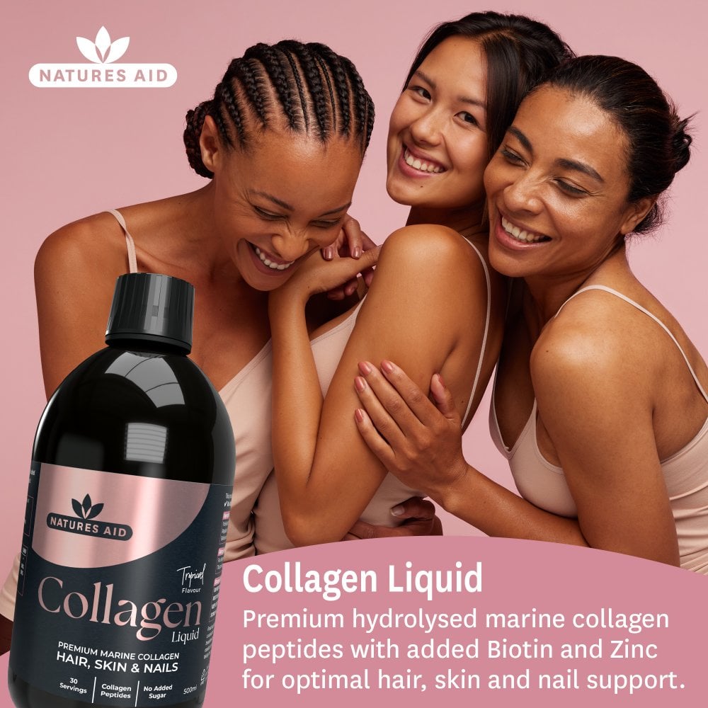Natures Aid Marine Collagen Liquid 5000mg - Tropical 500ml