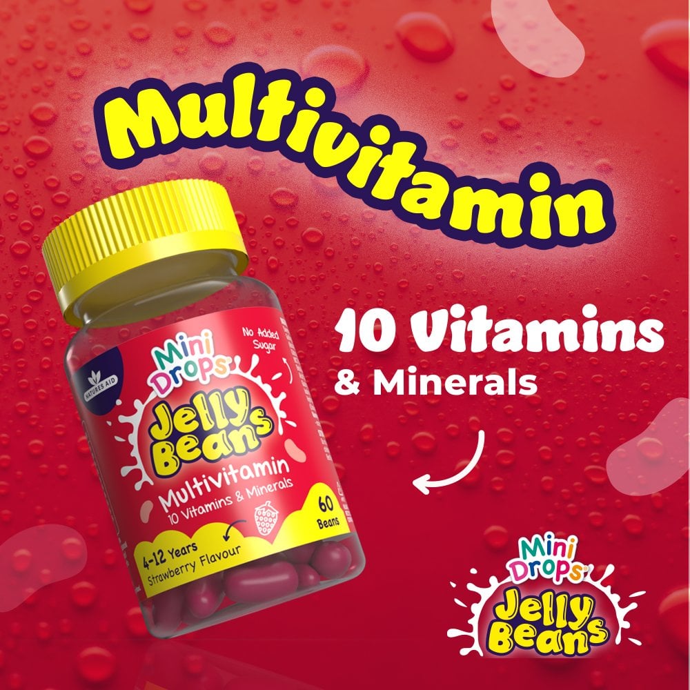 NATURES AID Mini Drops Jelly Beans Multivitamin 60 Beans