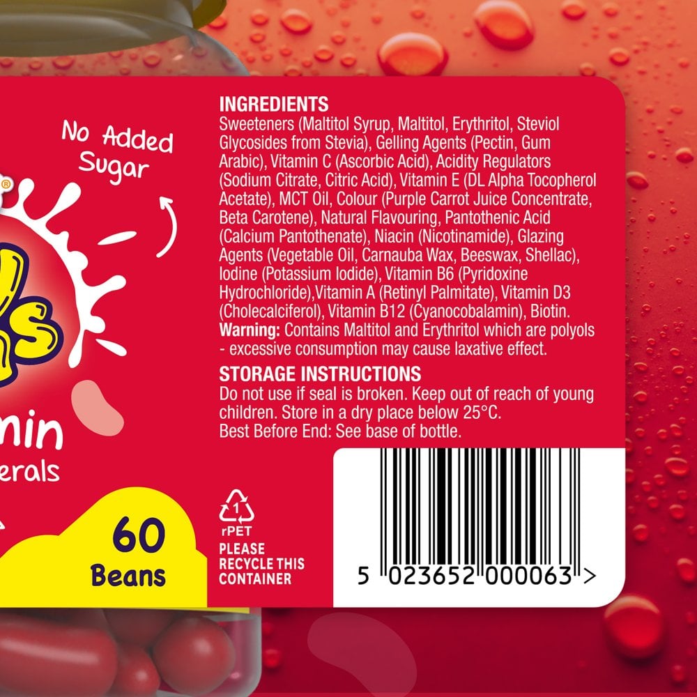 NATURES AID Mini Drops Jelly Beans Multivitamin 60 Beans