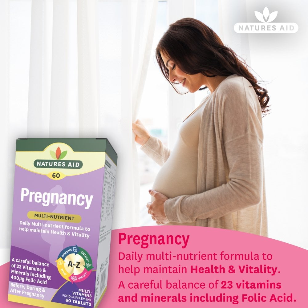 Natures Aid Pregnancy Multi-Vitamins & Minerals 60 Tablets