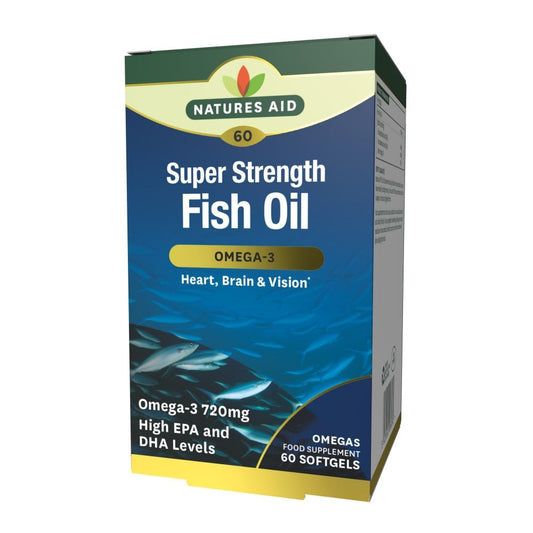 Natures Aid Super Strength Fish Oil 60 Softgels
