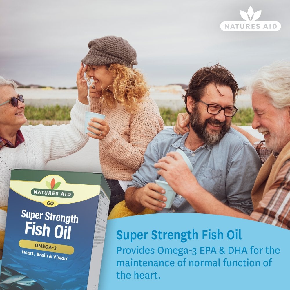 NATURES AID Super Strength Fish Oil - 1200 (60 Softgels