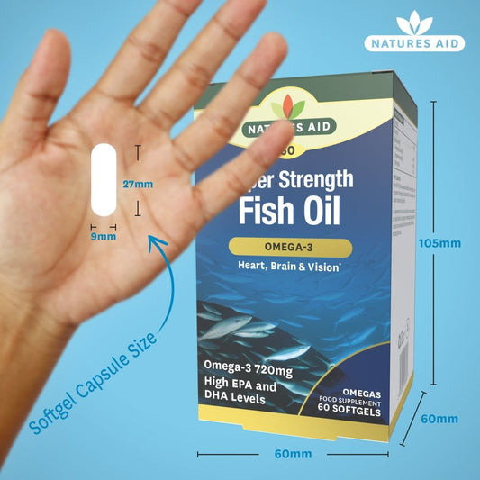 Natures Aid Super Strength Fish Oil 60 Softgels