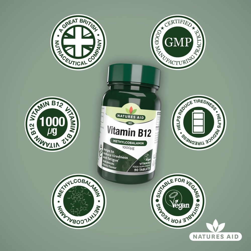 Natures Aid Vitamin B12 (Sublingual) 90 Tablets