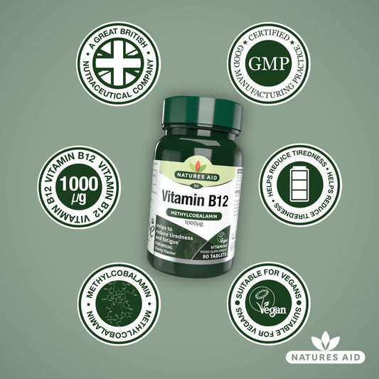 Natures Aid Vitamin B12 (Sublingual) 90 Tablets