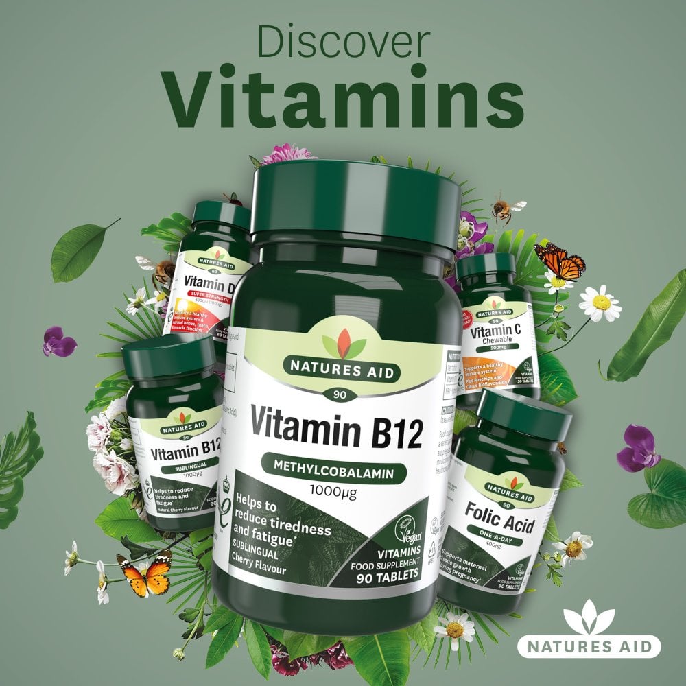 Natures Aid Vitamin B12 (Sublingual) 90 Tablets